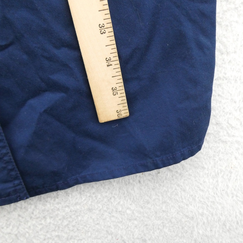 Liz Claiborne Dress Womens Size 2 Petite Vintage 1991 Navy Blue Cotton Button Up - Picture 8 of 11